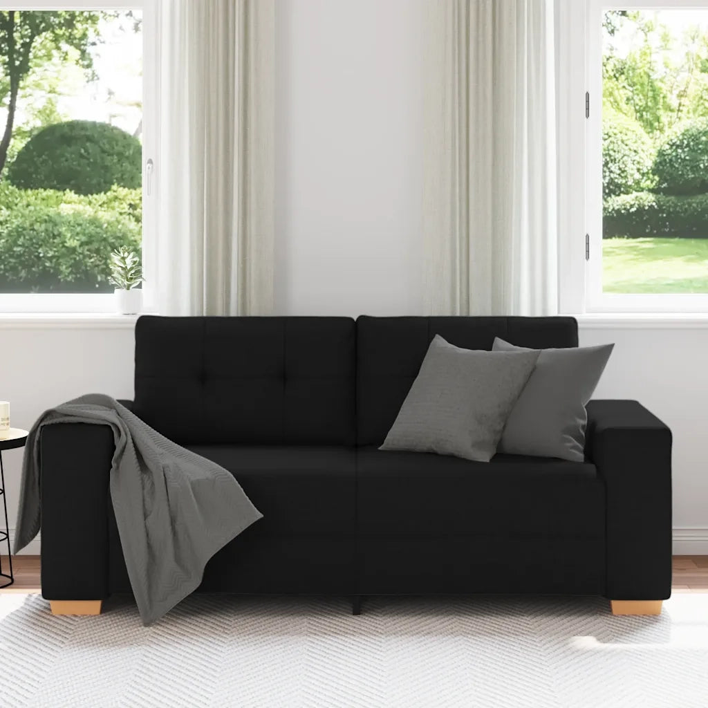 Divano Divanetto Nero 180x77x82 cm in Tessuto 4105080