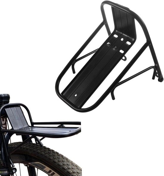Carrello da mountain bike, carrello da bicicletta da traino, carrello da bicicletta da traino da avanti, braccio regolabile, adatto per biciclette, campeggio, sport, viaggi (nero)
