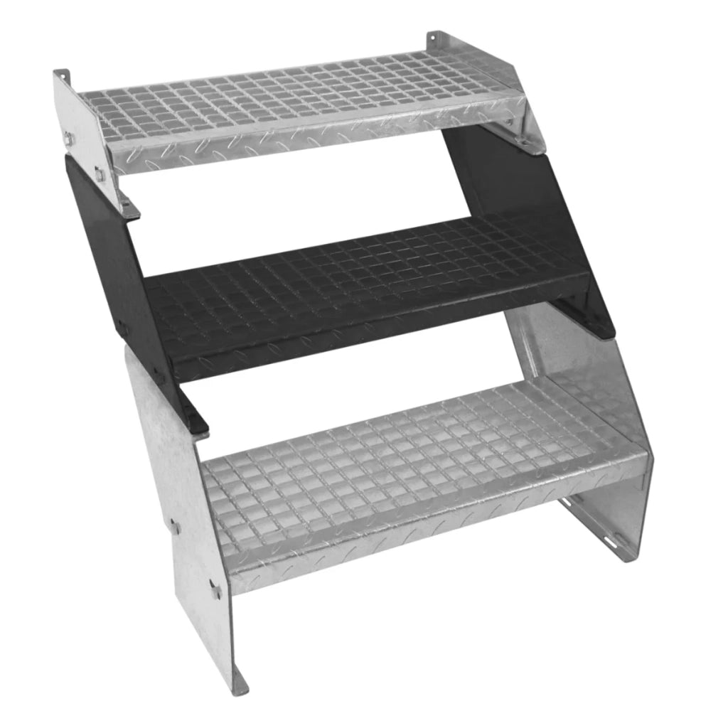 Scala metallica a 2 sezioni ad altezza regolabile in acciaio zincato 60 cm / 600 mm