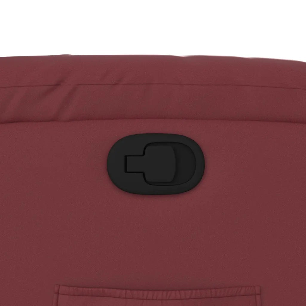 Divano Sedia-Poltrona Reclinabile Rosso Vino in Similpelle 284754