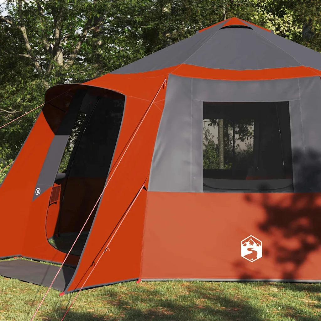 Tenda da campeggio per 12 persone con tetto Grigio e arancione 42004058