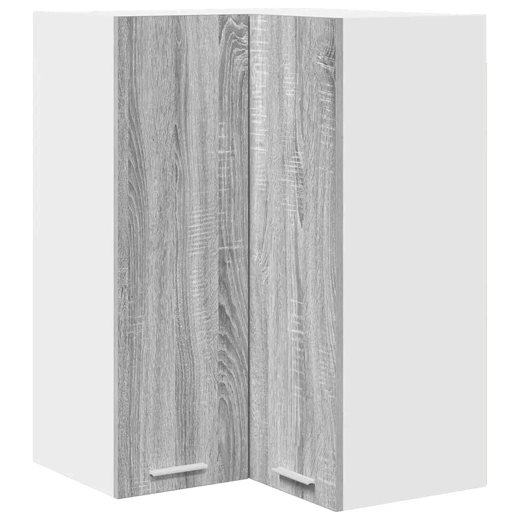 Armadio pensile Grigio Sonoma e Bianco 57 x 57 x 80 cm 884295