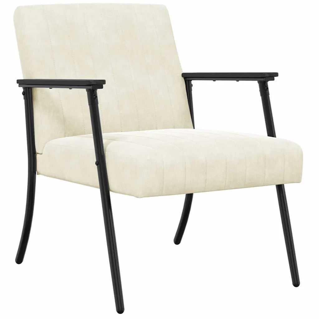 poltrona Crema 59 x 75 x 78 cm Velluto