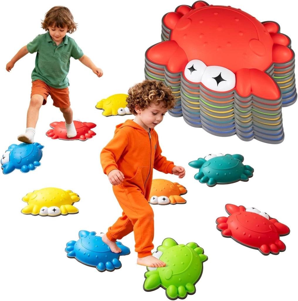 Pietre di Bilanciamento per Bambini, Pietre Equilibrio per Sviluppare Coordinazione, Attrezzatura da Gioco per Interni ed Esterni per Bambini da 3+ Anni