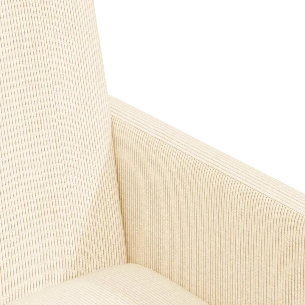 Sedie da Pranzo con Ruote con ruote 2 pcs Crema 57 x 66 x 94 cm 42017803
