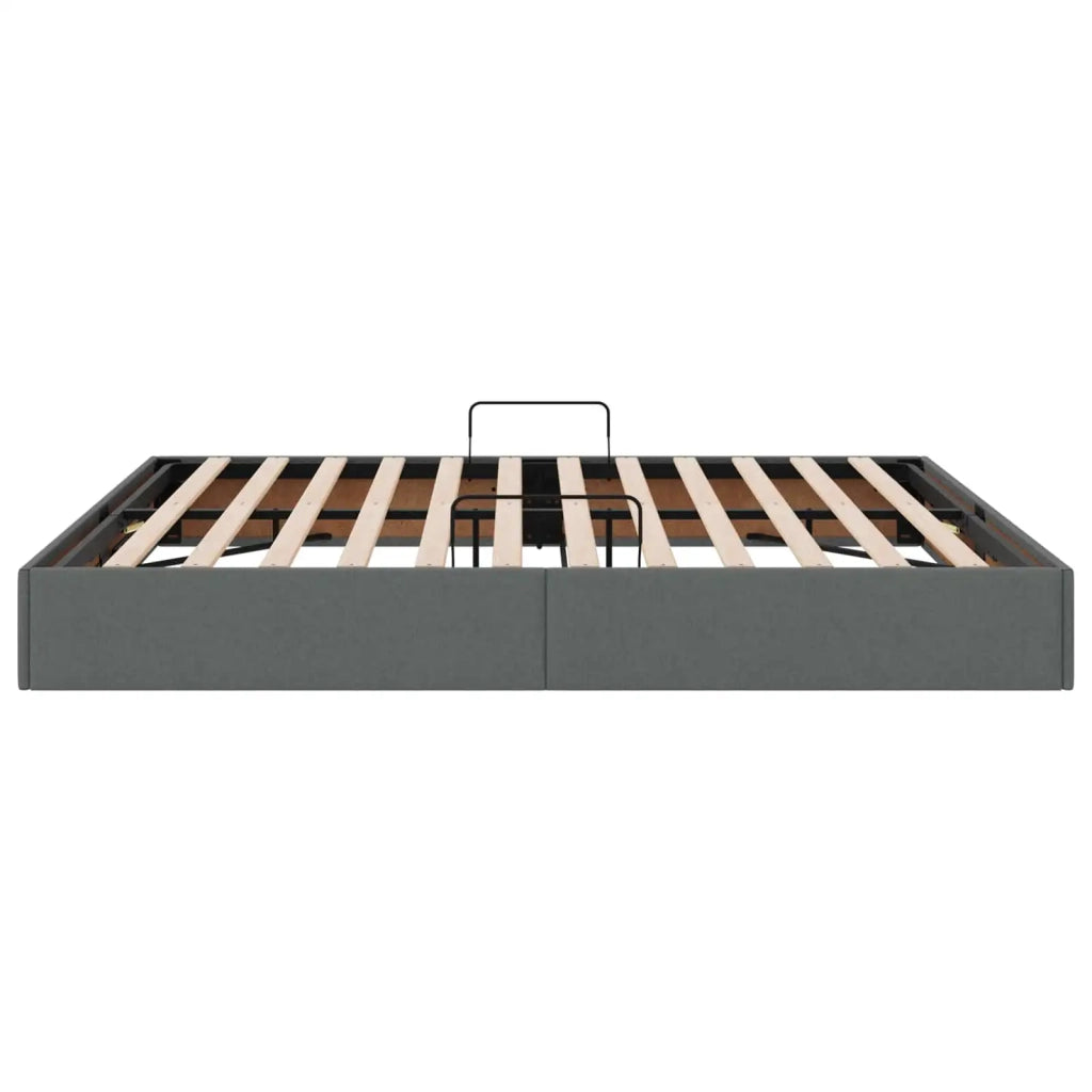 Letto ottomano Grigio scuro 180 x 200 cm Tessuto 3442839
