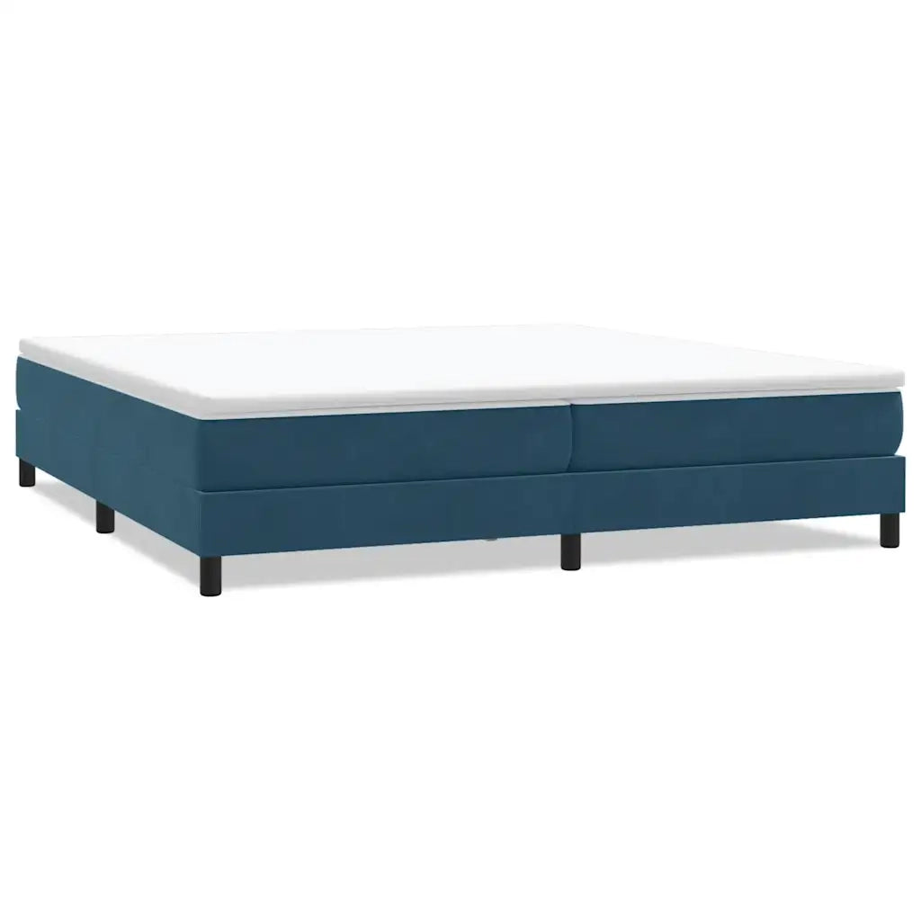 vidaXL Letto a Molle senza Materasso Blu Scuro 200x220 cm in Velluto