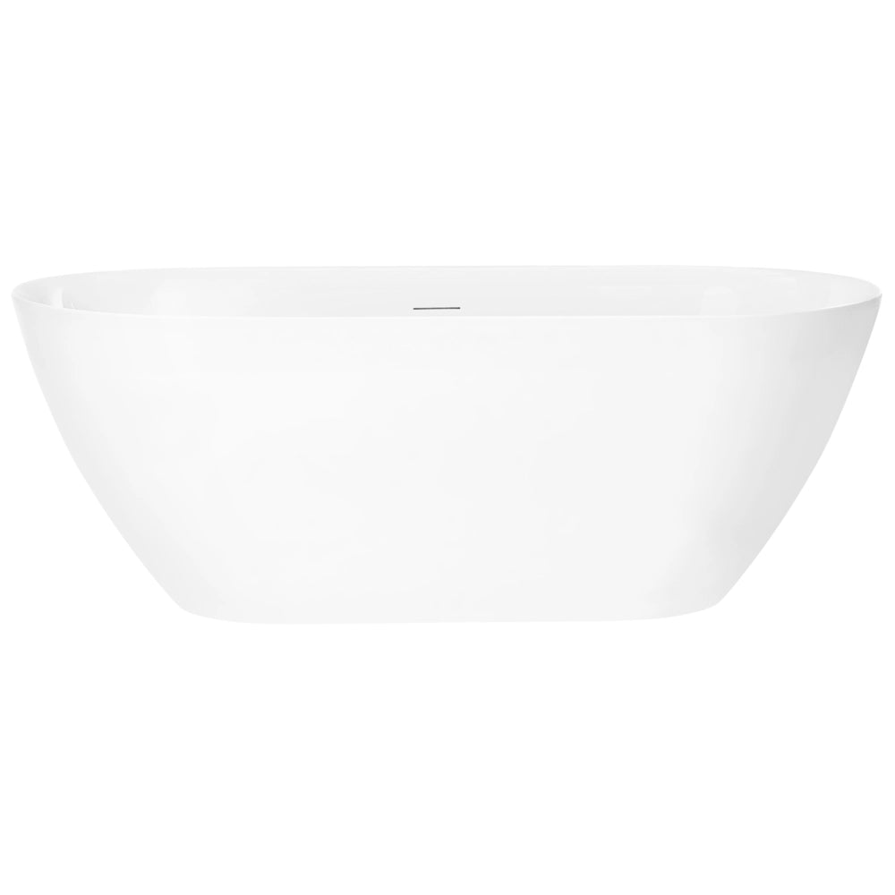 Vasca da bagno freestanding in acrilico bianco 170 cm design moderno forma ovale