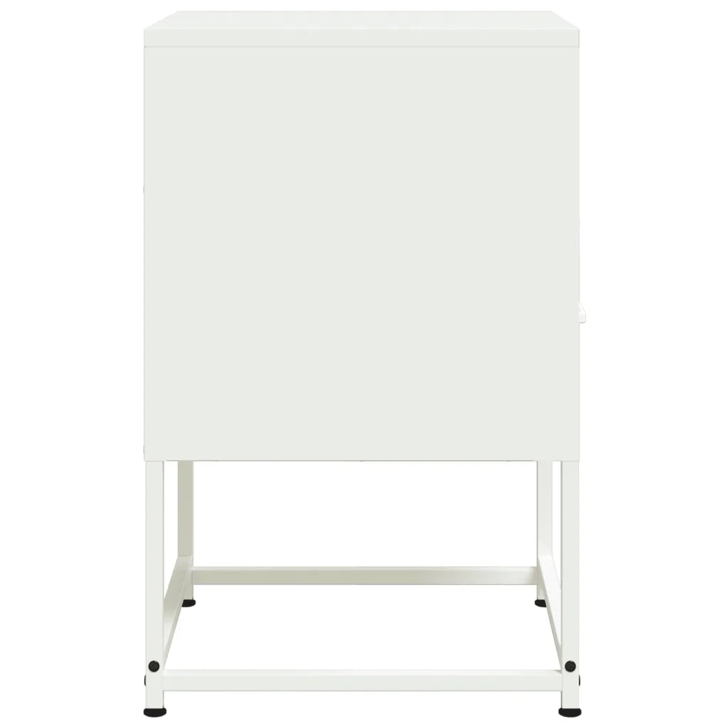 Comodini 2 pz Bianchi 36x39x60,5 cm in Acciaio