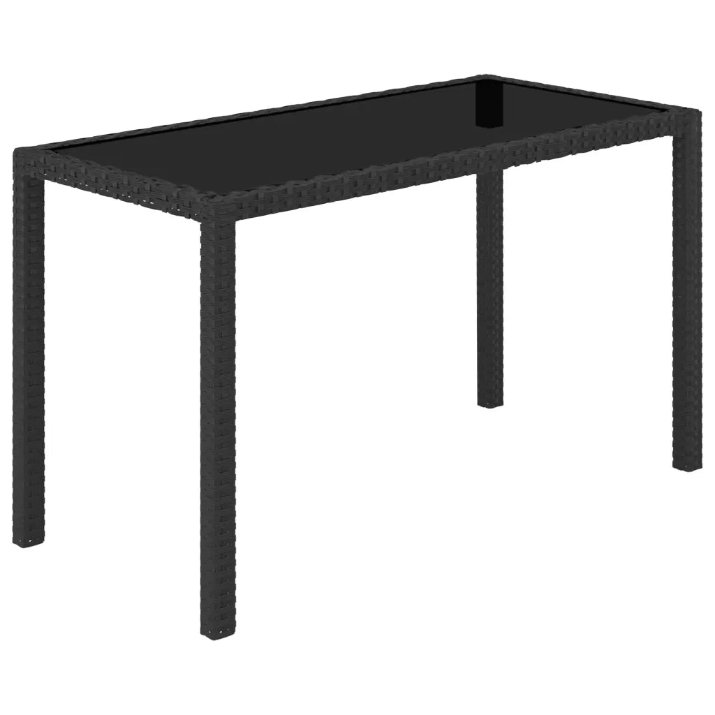 Set da Pranzo da Giardino 5 pz | Set Salotto da Giardino con Cuscini in Polyrattan Nero
