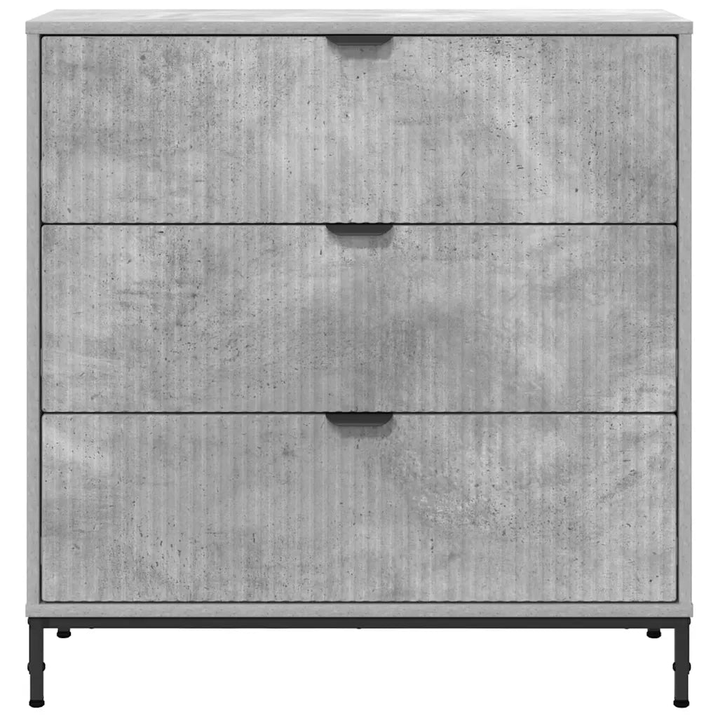 Credenza Grigio cemento 79,5 x 33 x 82 cm Legno multistrato 883437