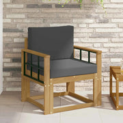 2 Pezzo Set di divani da esterno-Sofa da giardino Poliestere Bianco e Antracite 399658