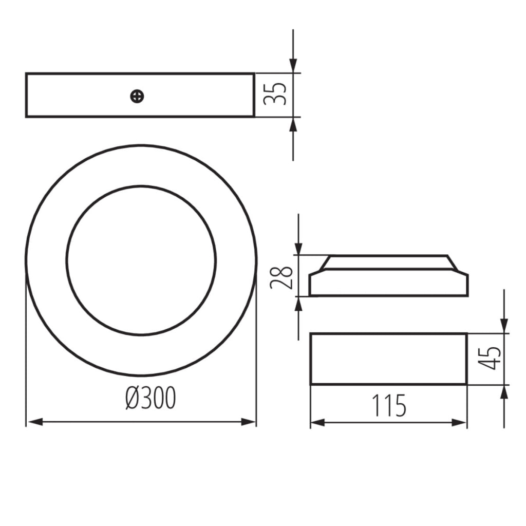 Plafoniera LED Kanlux Carsa 24W 4000K bianca 30cm 33541
