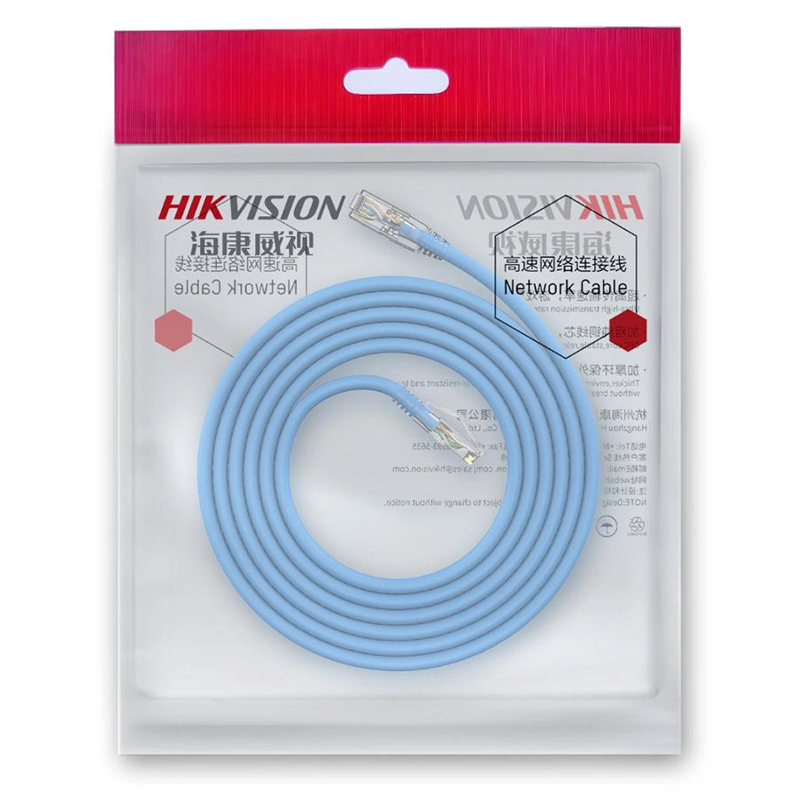 HIKVISION DS-1NP6ADL0-BL-5MT - CAVO LAN U/UTP  WITH 50U GOLD PLATED RJ45 PLUG - 5M - BLUE