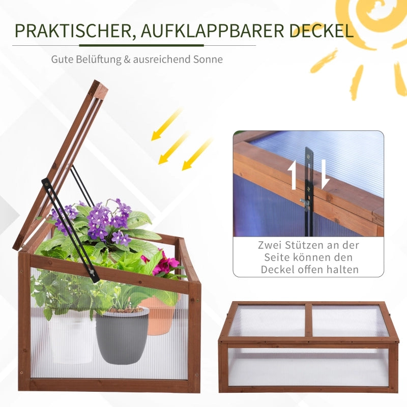Mini serra, piccola serra da giardino, con pannelli in PC, buona trasmissione della luce, 100L x 65W x 40H cm