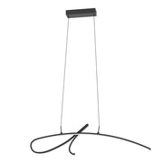 Sospensione Moderna Cardoncito Acciaio Nero Plastiche Bianche Led 20W 2400Lm