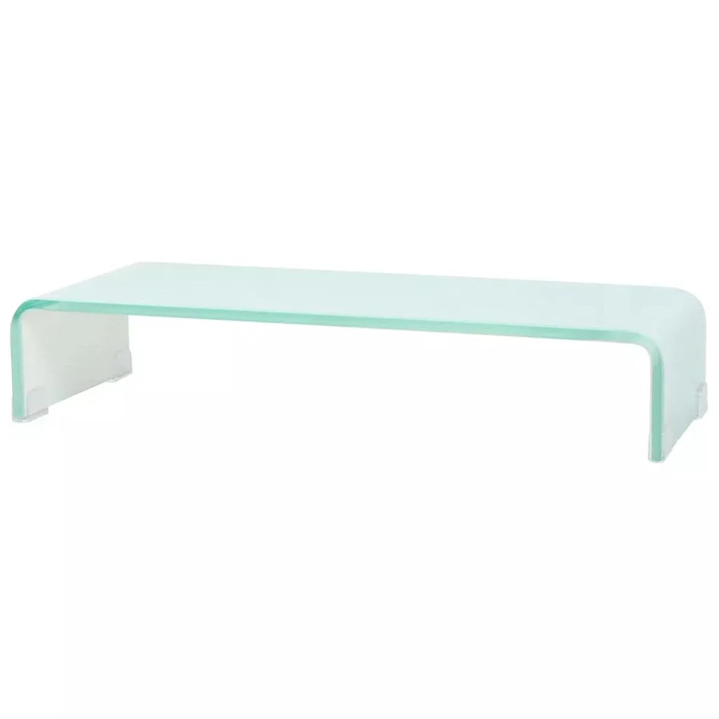 Pratico mobile porta TV/buffet di design per monitor da 60 cm vetro bianco 2502253