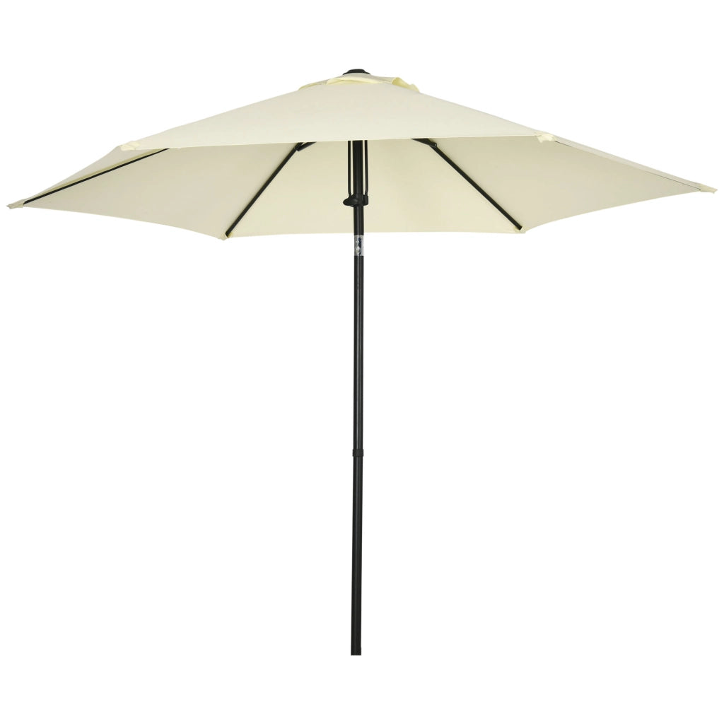 Ombrellone da Giardino 2.7x2.5 m ¨C zephmum ¨C Poliestere e Metallo Beige Nero