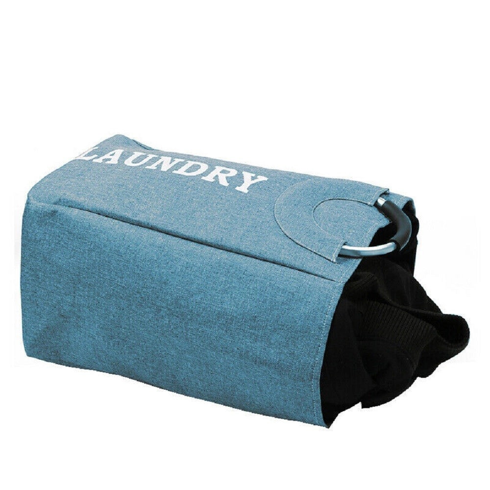 Trade Shop - Borsa Cesto Porta Biancheria Contenitore Bucato Con Manici -