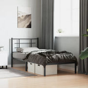 Giroletto con Testiera in Metallo Nero 90x190 cmcod mxl 110674