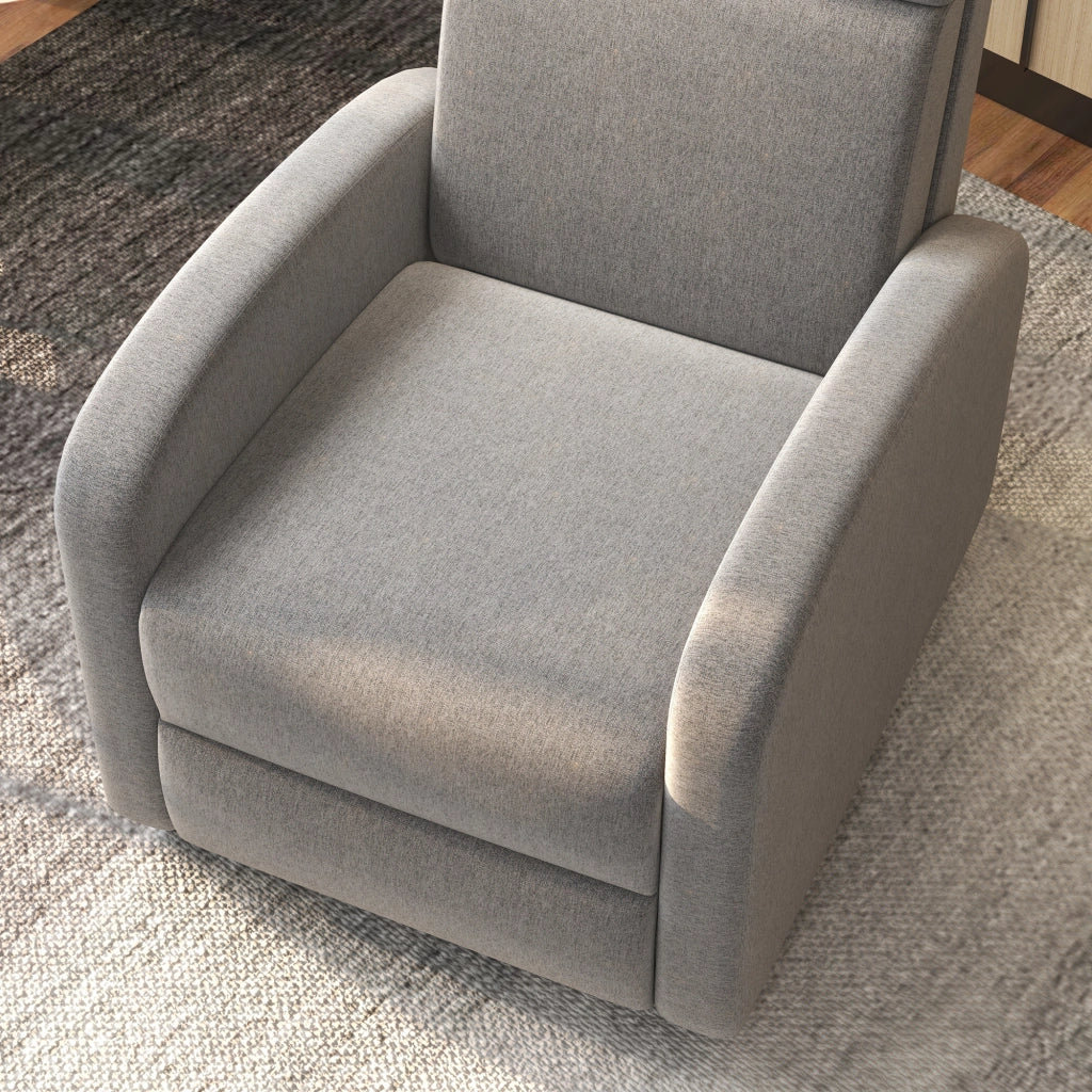 Poltrona relax reclinabile manuale con poggiapiedi ¨C zephmum ¨C grigio