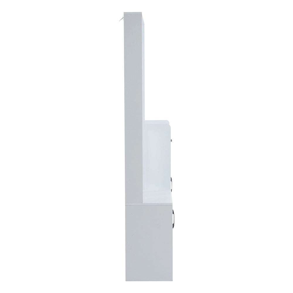 Set Ingresso con Scarpiera e Appendiabiti ¨C MINIMAL ¨C Bianco, 140.6x32x180 cm