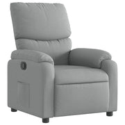 Poltrona | Sedia Relax reclinabile in tessuto grigio chiaro