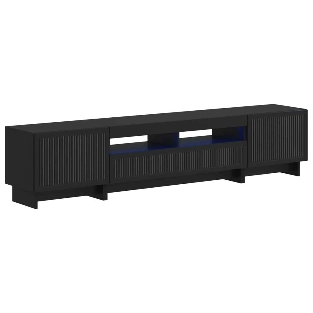 Mobile TV LED a 5 pezzi Nero Legno ingegnerizzato 3416414