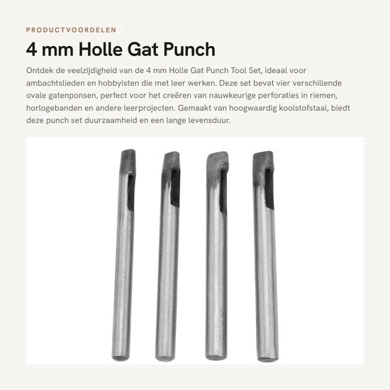 Set di Ponti in Acciaio di Alta Resistenza - Ovale - 4 pezzi - Perforazione - 6/7/8/9 x 4 mm - Pons in Acciaio di Alta Resistenza