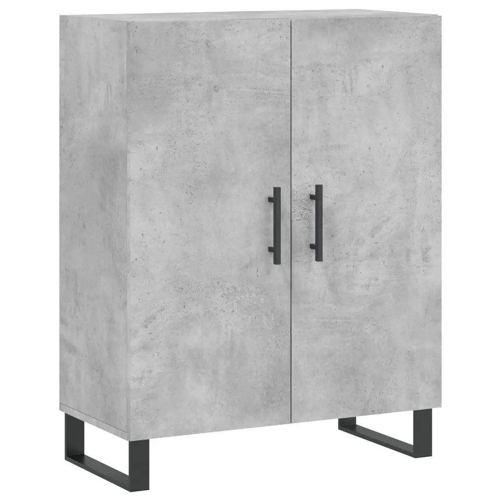 Credenza-Buffet-Armadio da cucina Grigio Cemento 69,5x34x180 cm in Legno Multistrato 527668