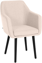 Sedia visitatore Utrecht in tessuto Beige,nero