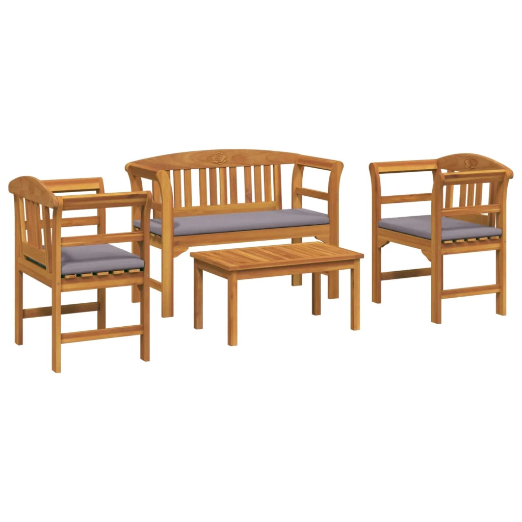 Set da giardino con divano a rosa con cuscino 4 pcs 3416311