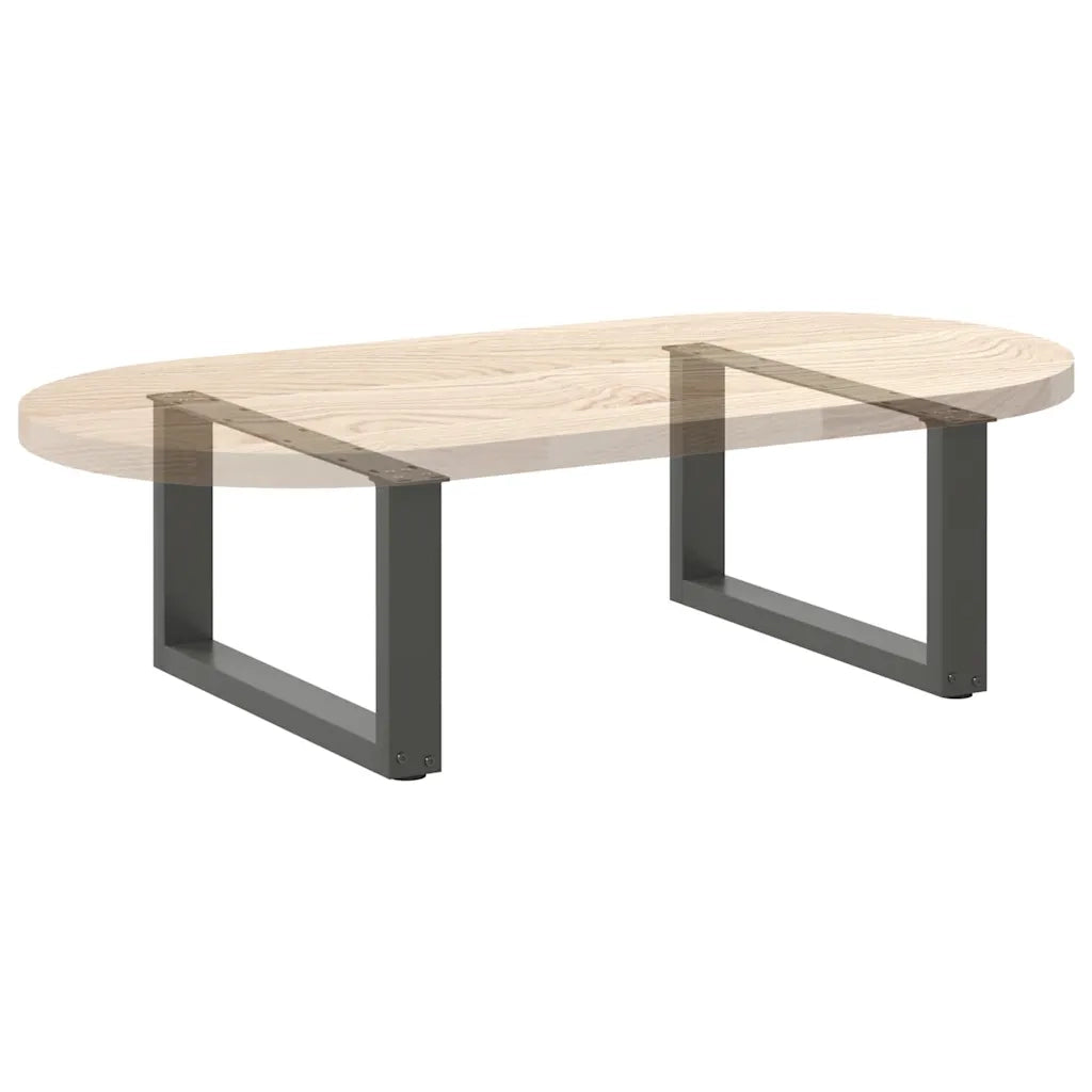 vidaXL Gambe per Tavolino da Caffè a Forma di U 2 pz Antracite 70x(30-31) cm Acciaio