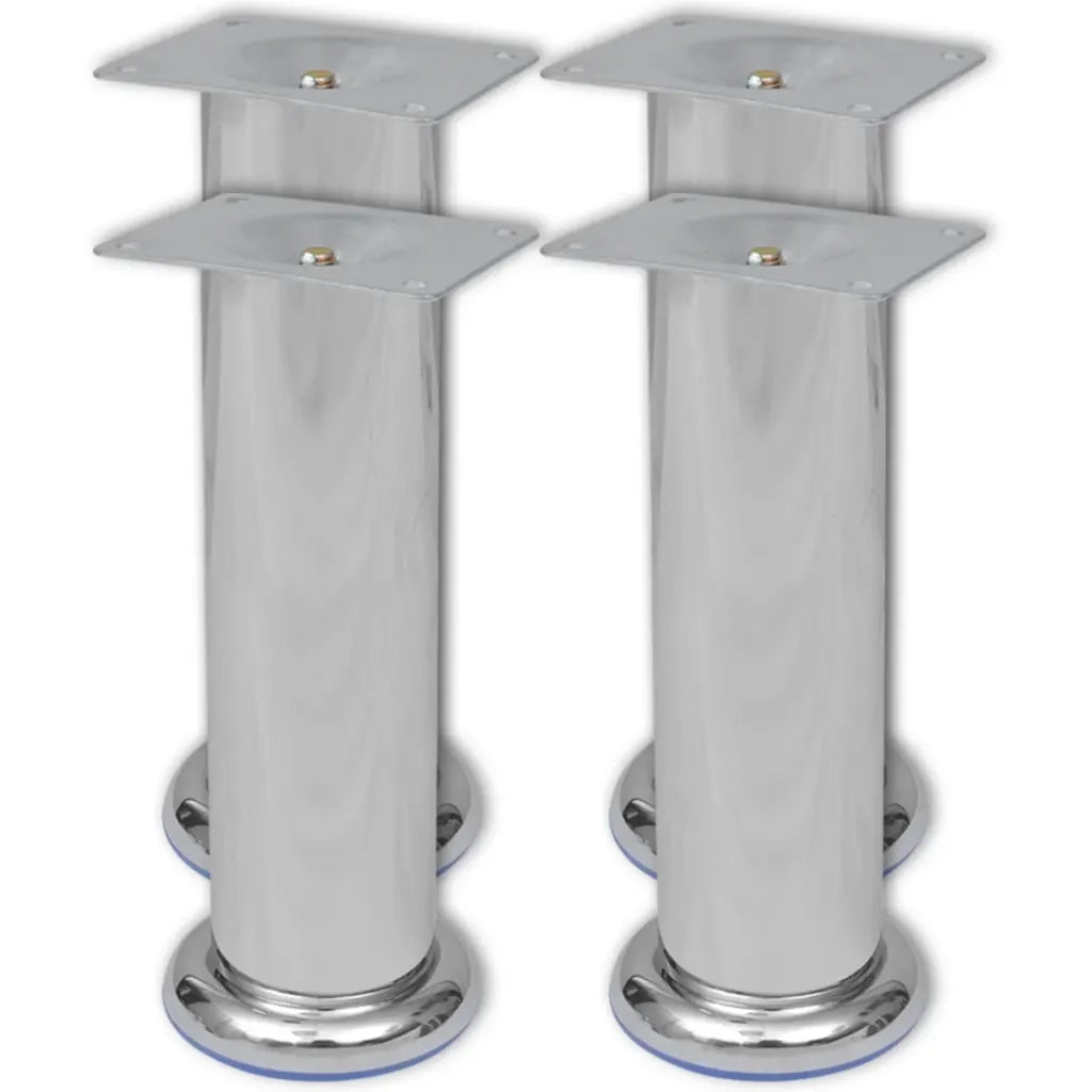 Piedini Rotondi per Divani 8 pz Cromati 180 mm CFW3504304