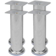 Piedini Rotondi per Divani 8 pz Cromati 180 mm CFW3504304