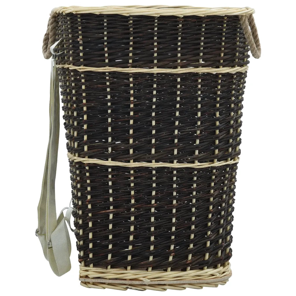 Cesta per Legna con Spallacci 57x51x69cm Salice Naturale CFW4136699