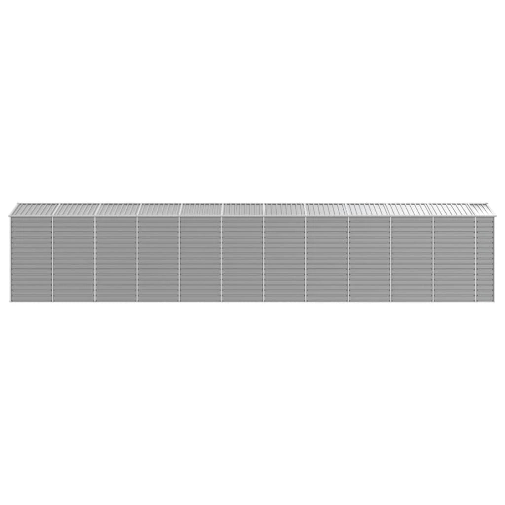 Casetta da giardino cabina ripostiglio capanno da esterno capanno per attrezzi robusta colore chiaro 191 x 980 x 198 cm acciaio zincato grigio 02_0022251