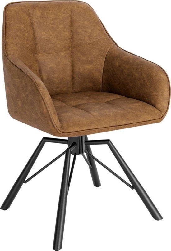 Sedile da pranzo in pelle - stile e ergonomico - schienale comodo - progettazione solida e moderna - colore legno chiaro
