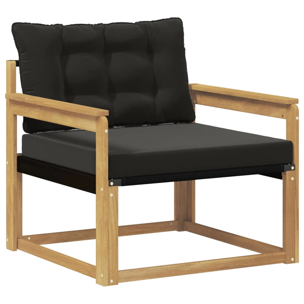 Set di divani da esterno-Sofa da giardino Legno di Acacia Massello e Textilene 652872