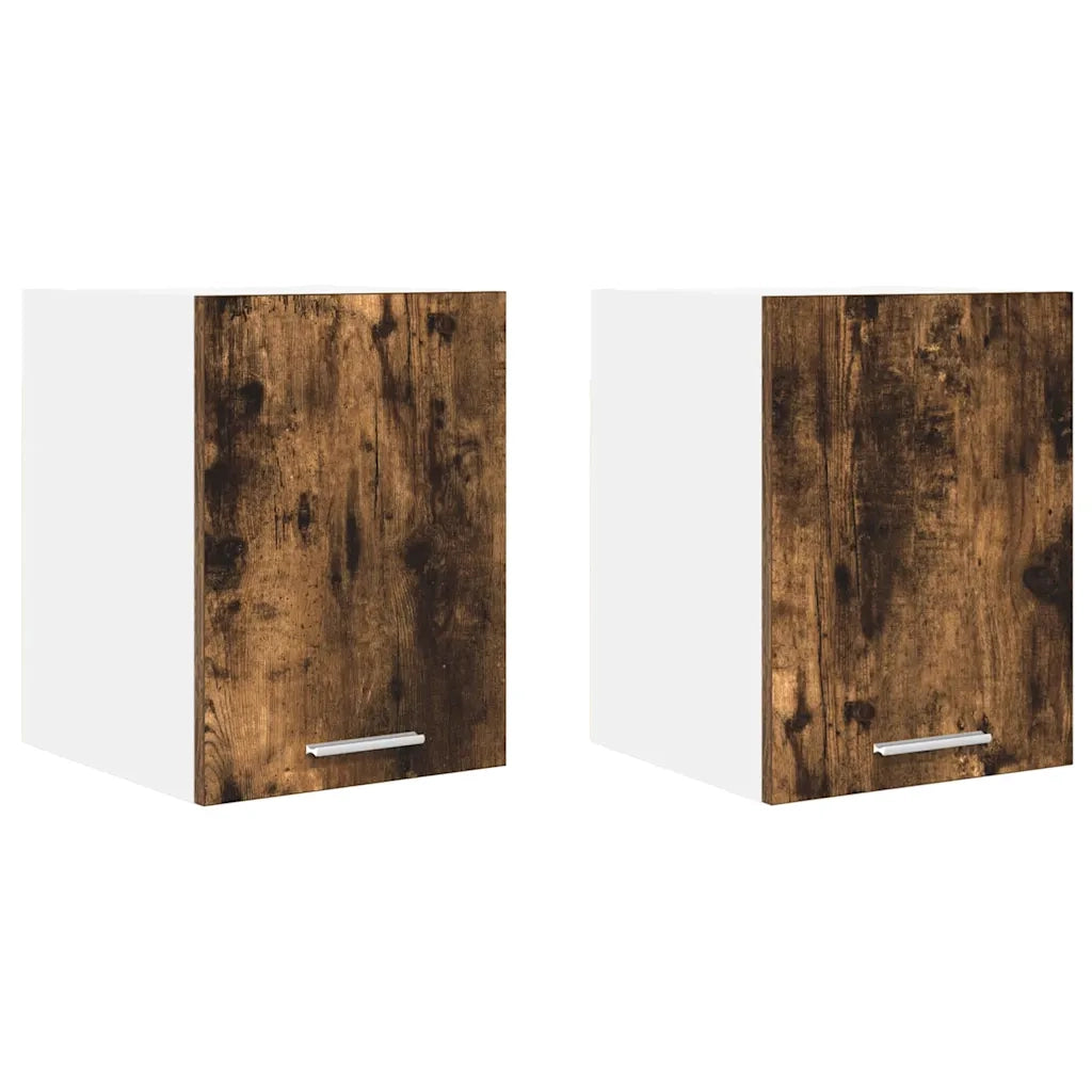 Armadio pensile 2 pcs Legno Antico e Bianco 30 x 31 x 40 cm