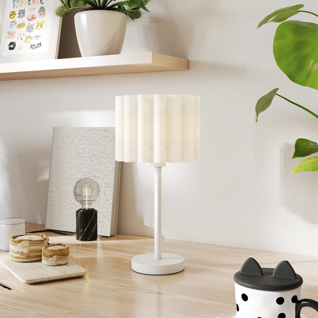 Lampada da tavolo retr¨° ¨C Xylo ¨C bianco plastica interruttore