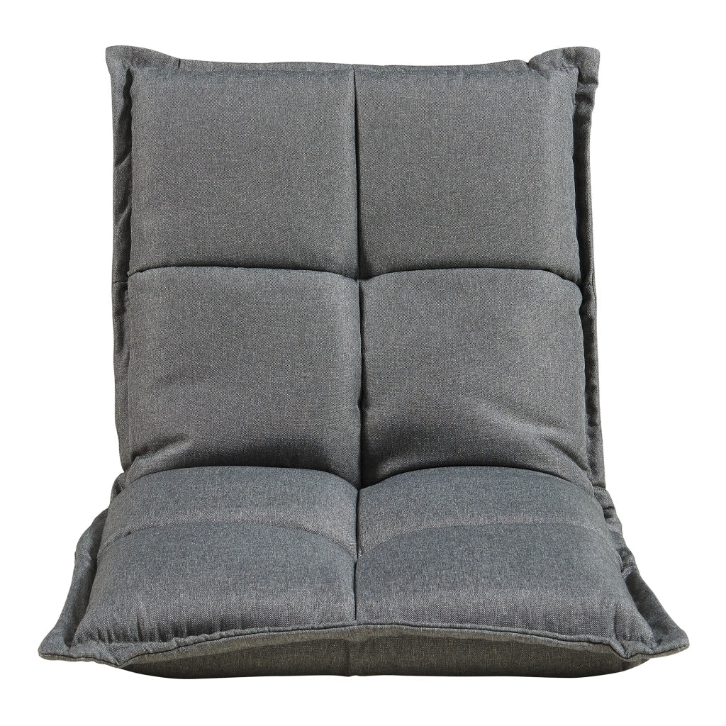 Set di 2 Sedie da Pavimento Deinze con Schienale Regolabile - Grigio Scuro [en.casa]