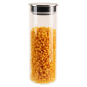 MA MAISON FOODIE BARATTOLO DA CUCINA IN VETRO ALTO CON COPERCHIO CROMATO INOX A CHIUSURA ERMETICA 10X31H CM