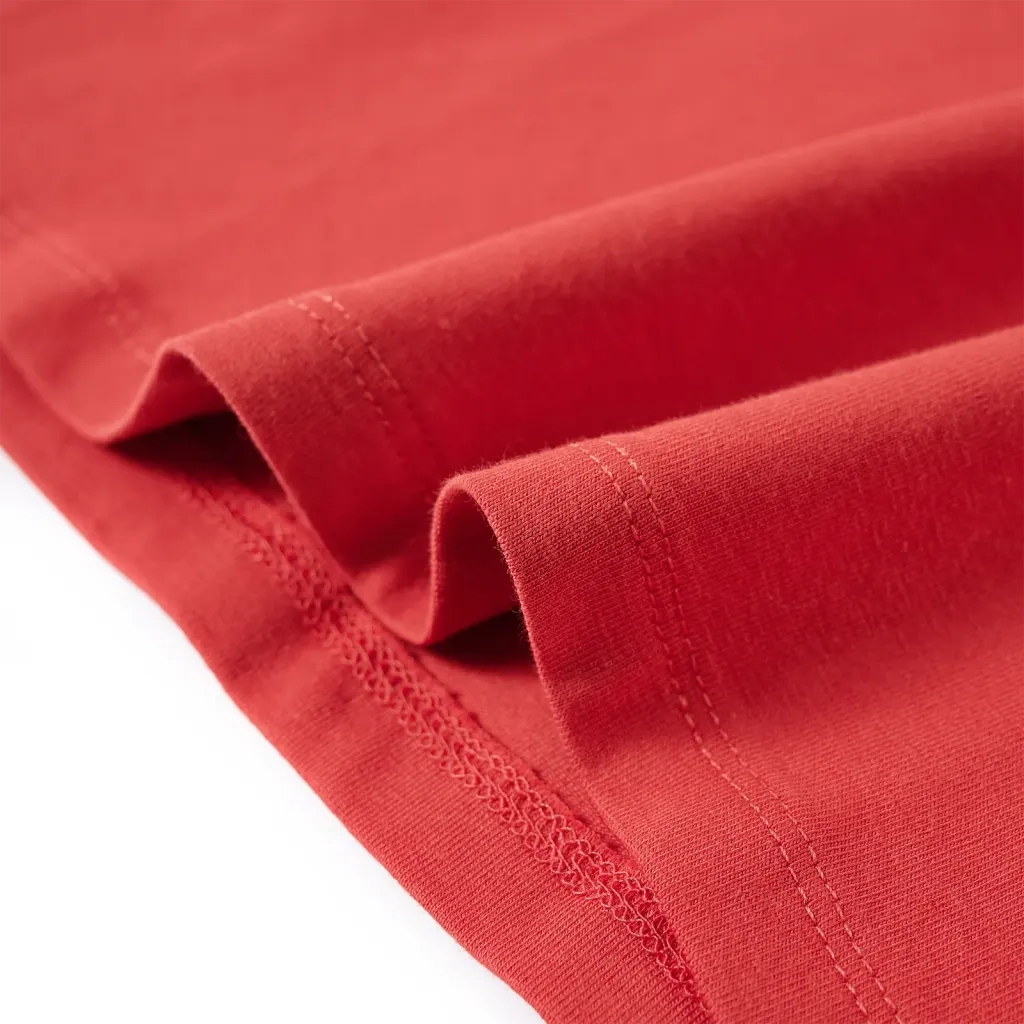 Maglietta da Bambina Maniche Lunghe Rosso Bruciato 104 13520