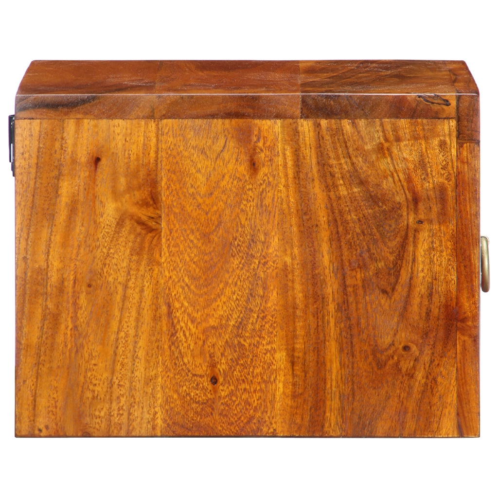 Cabinetti da notte  2 pz 35x30x22 cm in legno massello di acacia