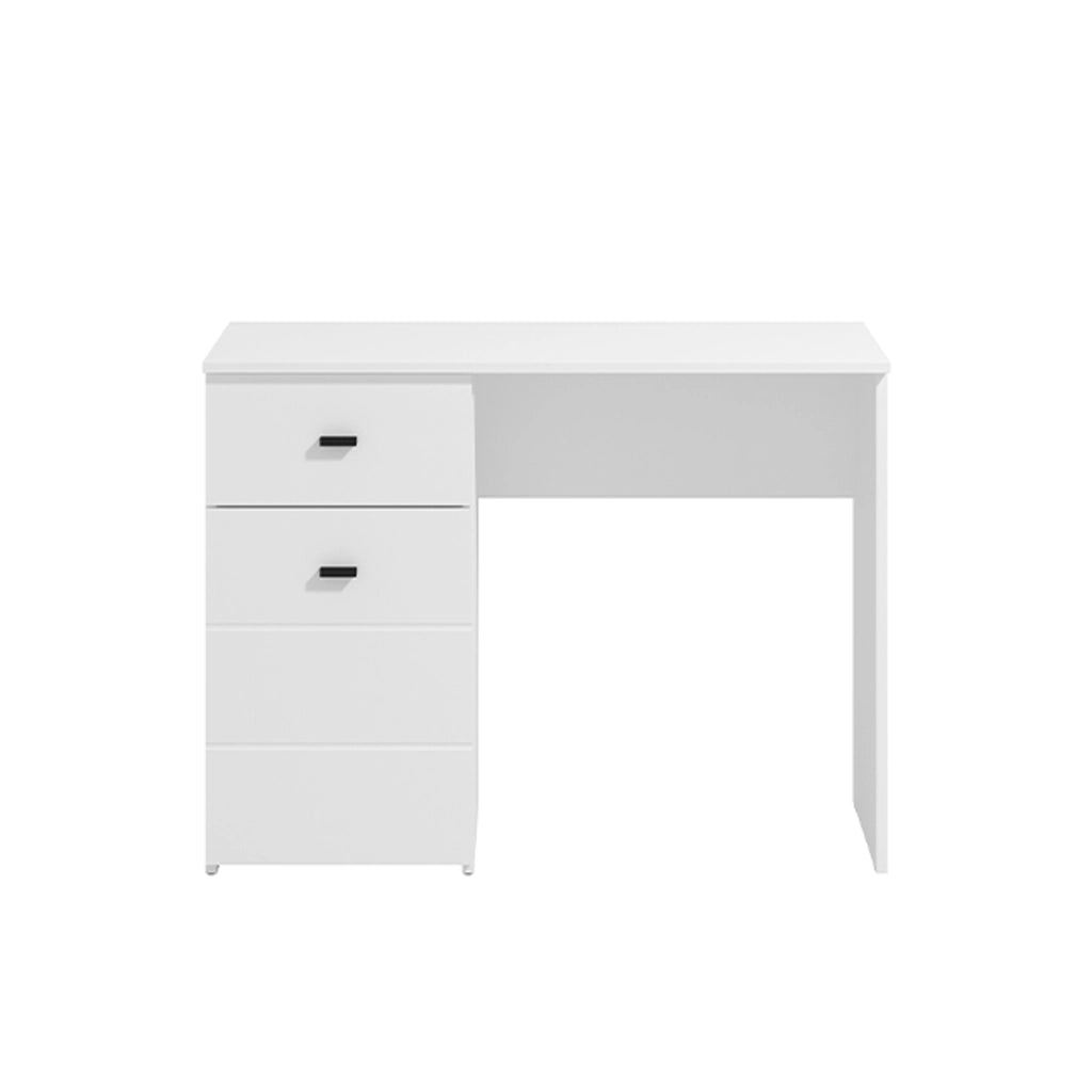 Cocham, Scrivania un Cassetto, 98x45x74h cm Bianco Opaco