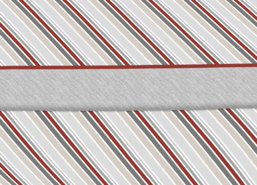 Completo Lenzuola Stiro Facile 100% Cotone Made Italy Effetto Seta Disegno Cross - Matrimoniale - Grigio
