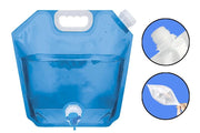 TANICA PIEGHEVOLE DA 5 LITRI PER RACCOLTA DI ACQUA O LIQUIDI CON RUBINETTO COLORI ASSORTITI IDEALE PER IL CAMPEGGIO