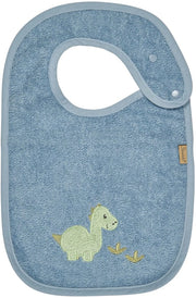 Cuscino per Bambini Dino Rexi - Cuscino per neonati in cotone assorbente con chiusura a bottone a pressione, blu
