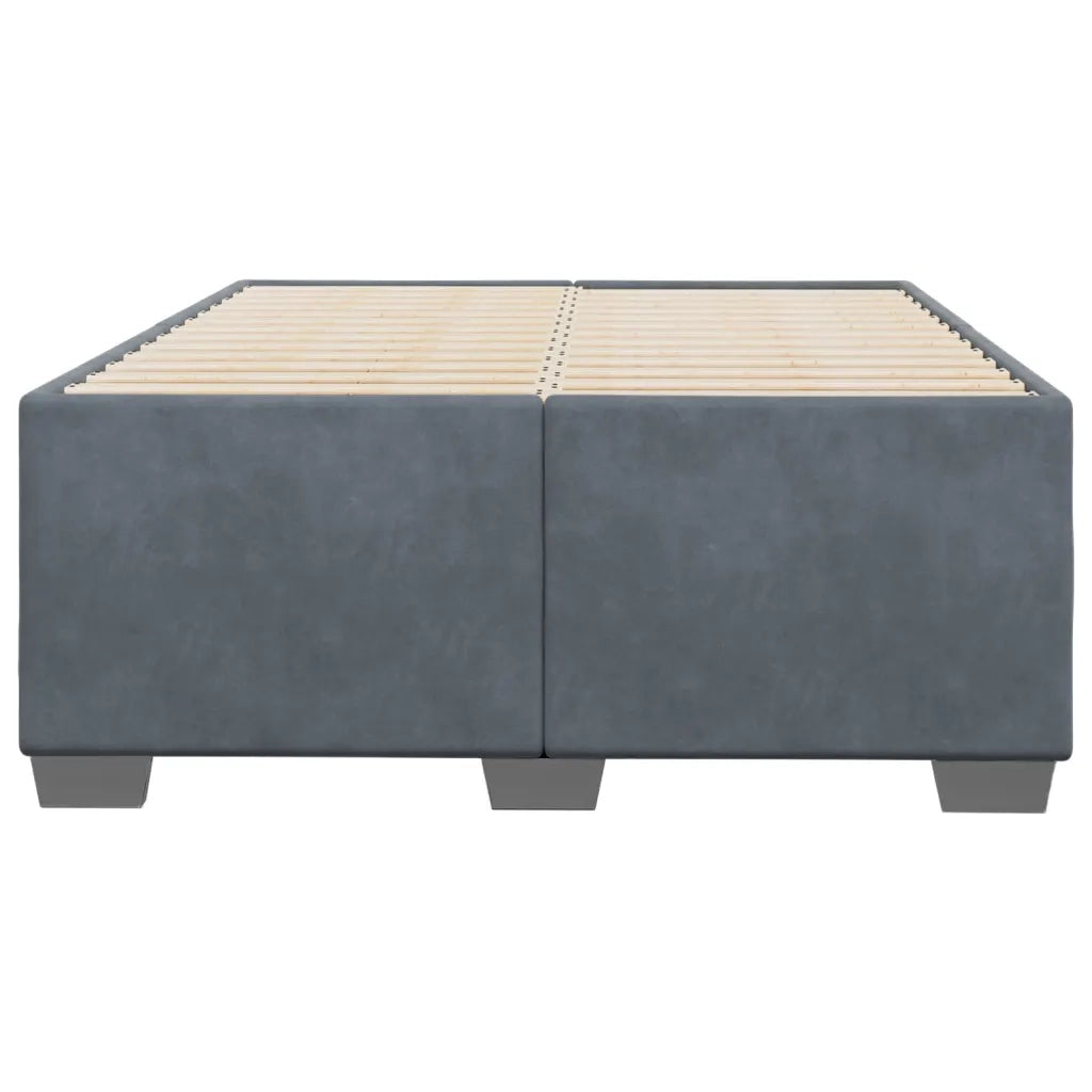 Giroletto senza Materasso Grigio Scuro 120x200 cm Velluto